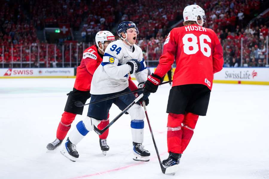 Konsta Helenius (94) celebrates his winning goal