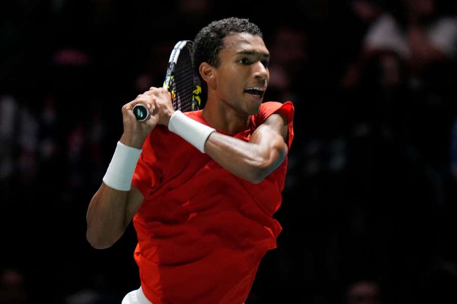 Felix Auger-Aliassime in actie tegen Jack Draper