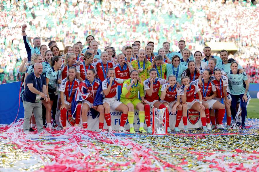 Arsenal lift their second UEFA Women's Champions League trophy 18 years on from the last time.