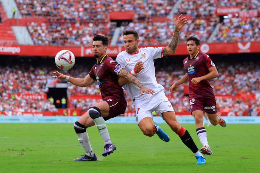 Saúl Ñíguez, durante o jogo contra o Real Valladolid