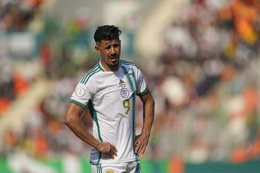 Baghdad Bounedjah lors du match face au Burkina Faso.