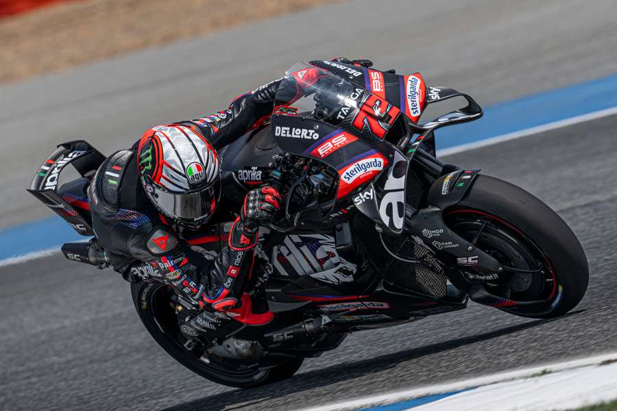 Marco Bezzecchi sur son Aprilia.