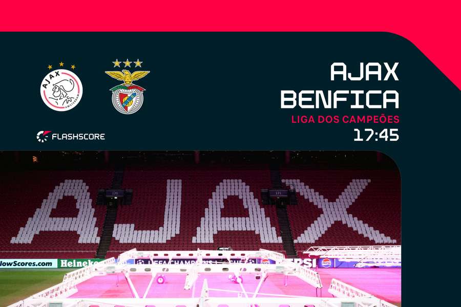 Benfica defronta o Ajax em Amesterdão