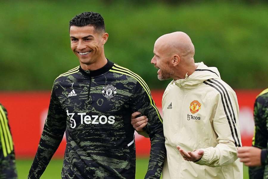 In september leek alles nog koek en ei tussen Ronaldo en ten Hag