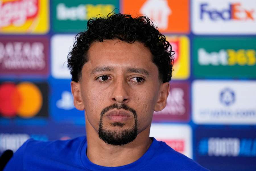 Marquinhos la conferința de presă. Marquinhos la conferința de presă.