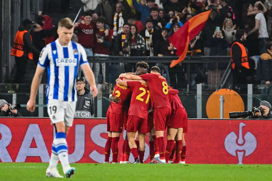 Sorloth, cabizbajo por el gol romano