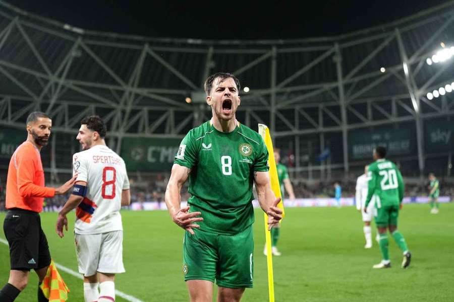 Republic of Ireland's Jayson Molumby celebrates