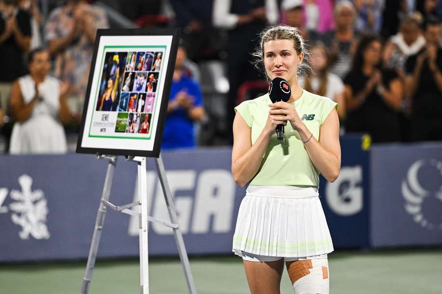 Eugenie Bouchardová se loučí v Montrealu s fanoušky.