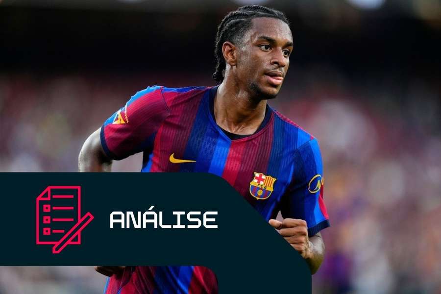 Alejandro Balde, do Barcelona, durante o Troféu Joan Gamper