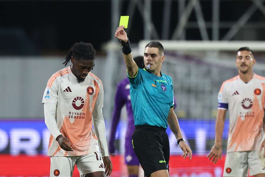 Simone Sozza durante Fiorentina-Roma