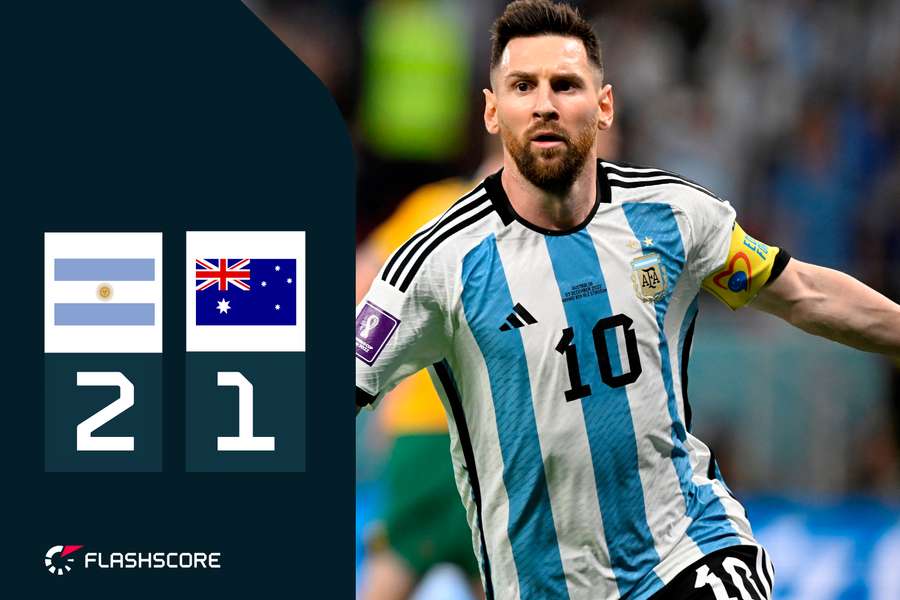 Messi abriu o marcador em confronto frente aos australianos