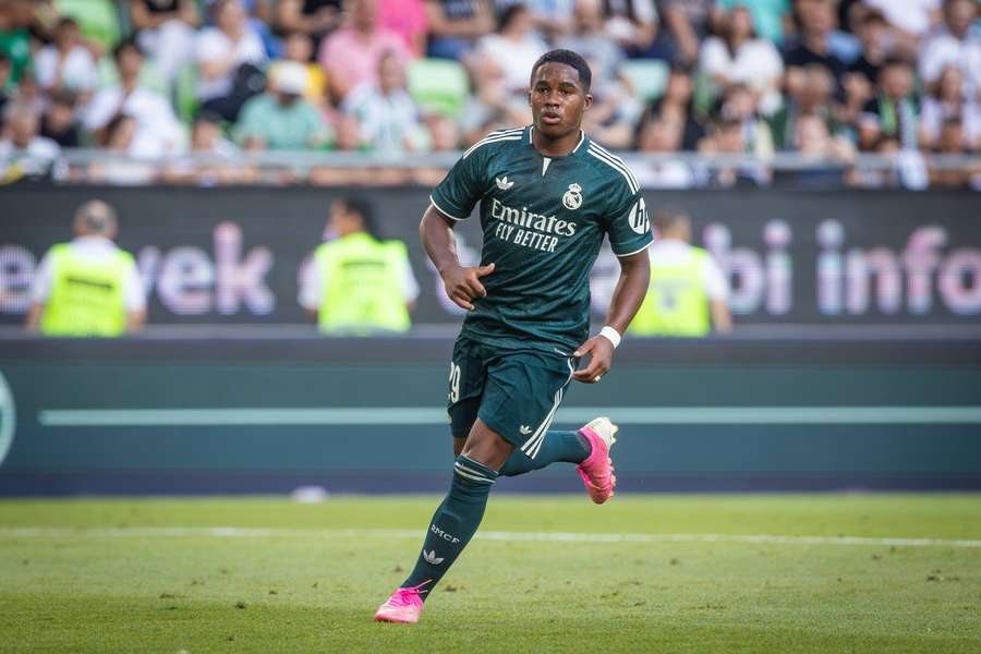 Endrick, del Real Madrid, durante el amistoso ante el Ferencvaros Endrick, del Real Madrid, durante el amistoso ante el Ferencvaros