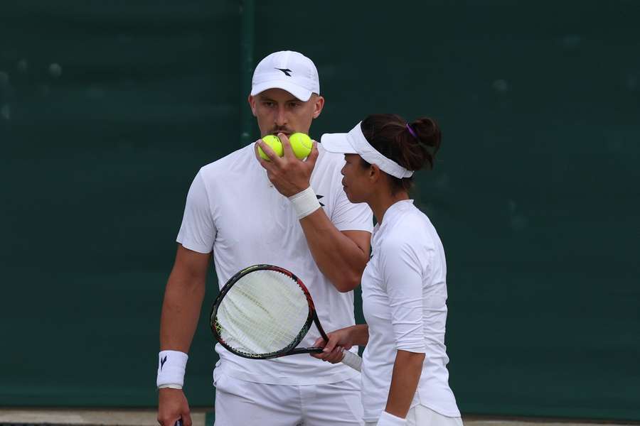 Hsieh i Zieliński podczas Wimbledonu w 2025 roku