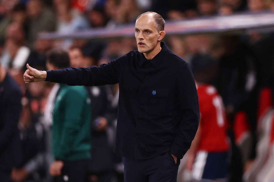 Thomas Tuchel at Fortuna Arena on Tuesday night Thomas Tuchel at Fortuna Arena on Tuesday night
