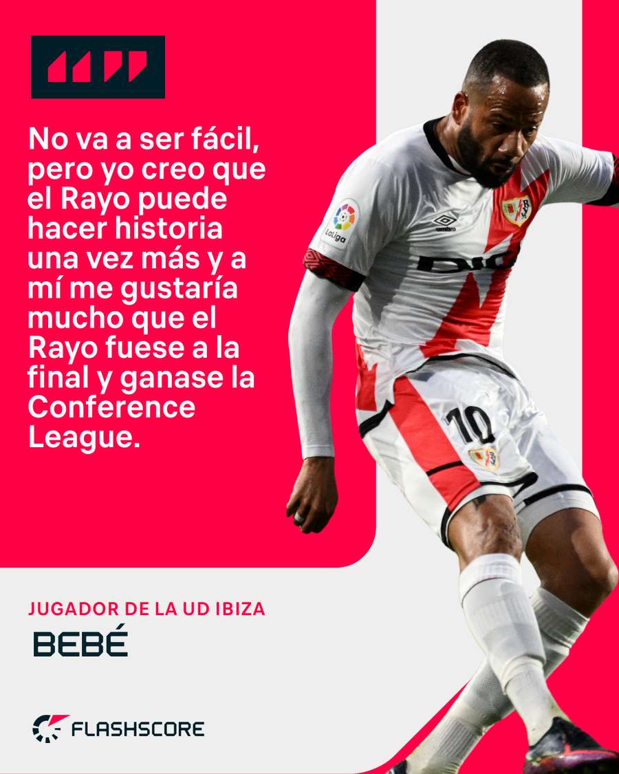 Bebé, acerca del papel del Rayo Vallecano en la Conference League