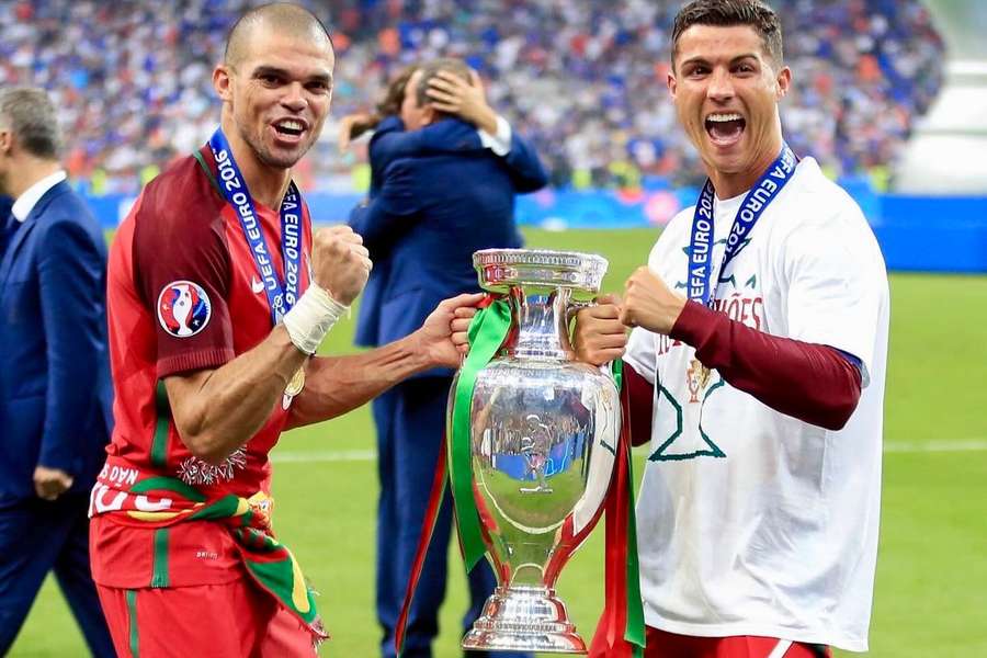 Cristiano Ronaldo e Pepe no Euro-2016