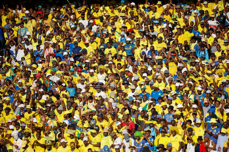 A section of Mamelodi Sundowns fans were unhappy with their 2-2 draw with Al Hilal on Friday