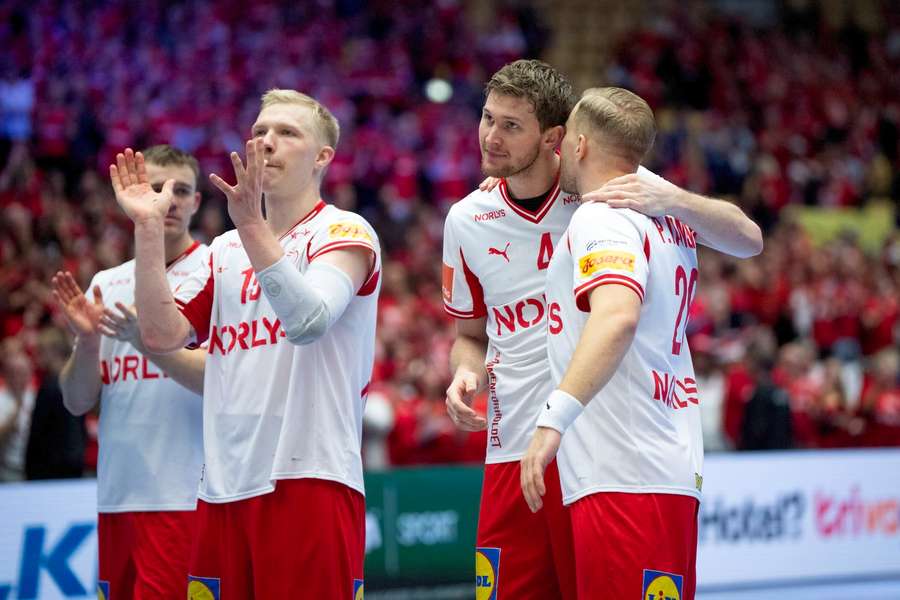 A festa dos jogadores da Dinamarca