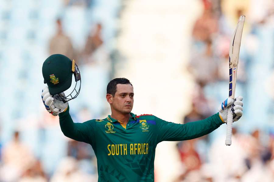 Quinton de Kock ton guides South Africa to 311-7 against Australia