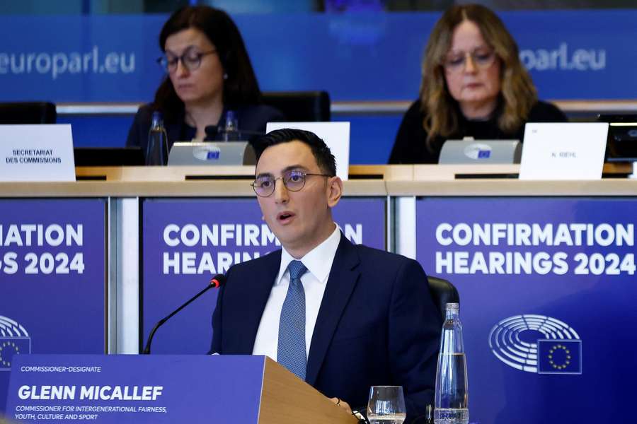 Glenn Micallef speaking at European Parliament