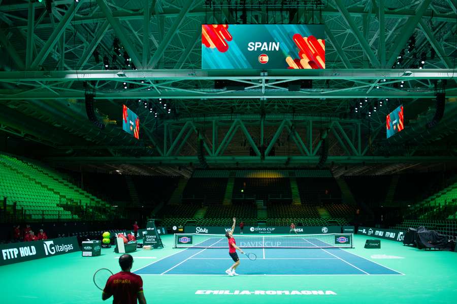 La selección española, entrenando en Bolonia La selección española, entrenando en Bolonia