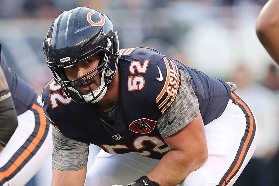 Chicago Bears center Drew Dalman signed a three-year deal with the Bears in 2025