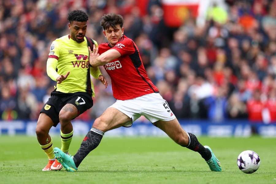 Maguire in actie tegen Burnley