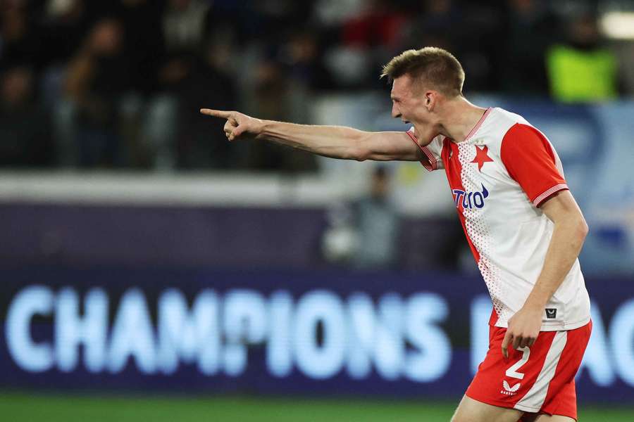 Obránce Slavie Štěpán Chaloupek. Obránce Slavie Štěpán Chaloupek.