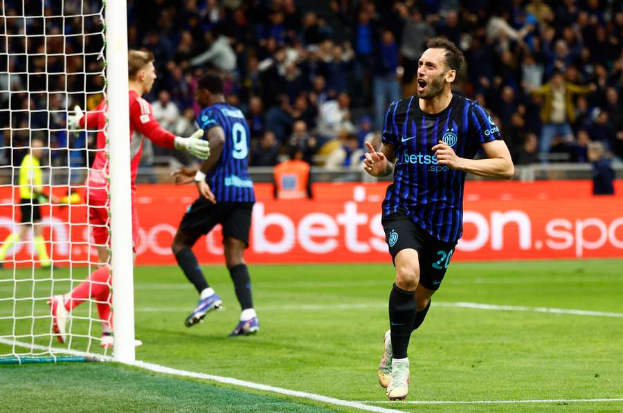 L'esultanza del 20 nerazzurro