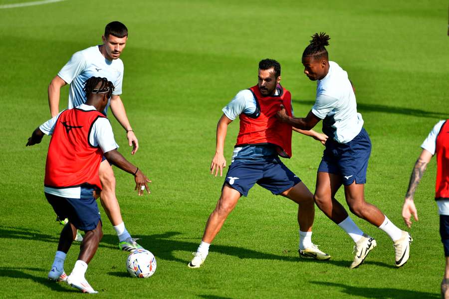Pedro e Noslin em treino