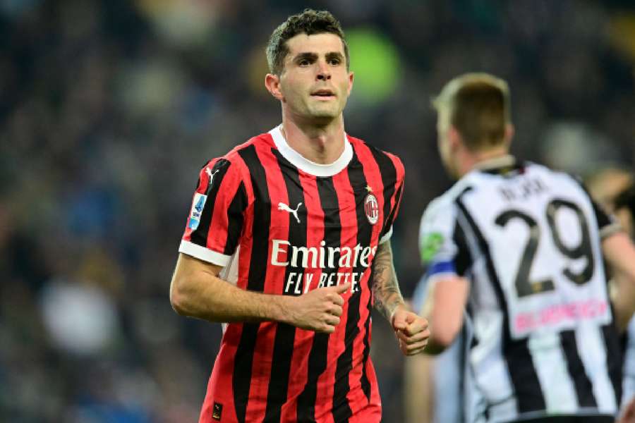 Christian Pulisic in action for AC Milan
