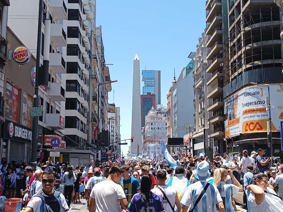 Obelisken i Buenos Aires er udgangspunkt for paraden