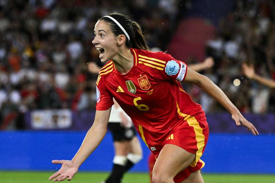 Aitana Bonmatí après son but contre l'Allemagne