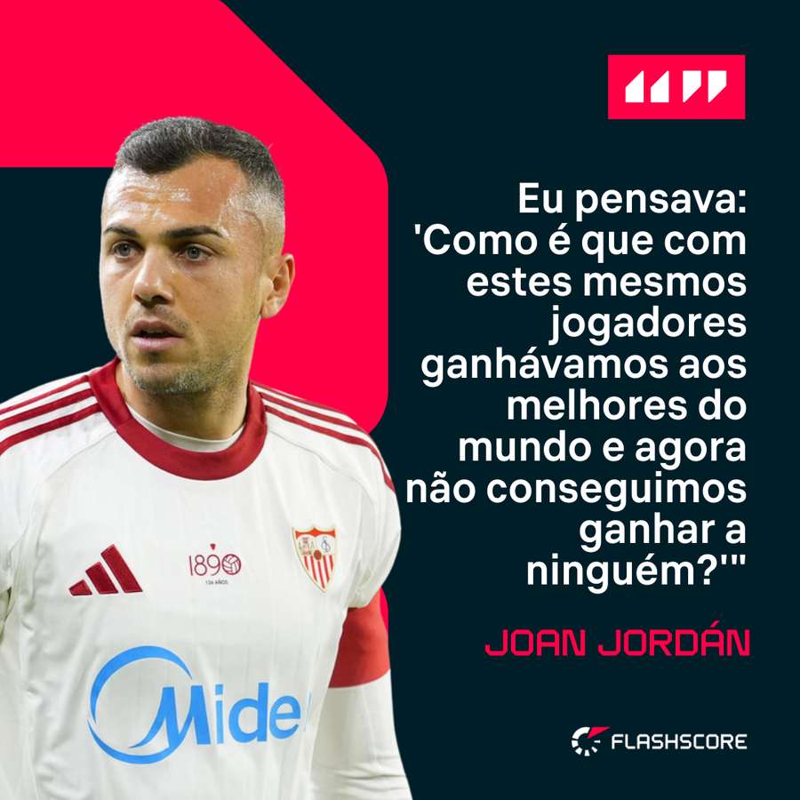 Joan Jordán sobre as dificuldades do Sevilha Joan Jordán sobre as dificuldades do Sevilha
