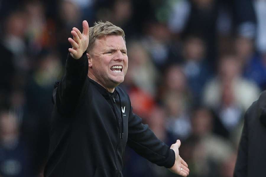 Eddie Howe, treinador do Newcastle United, durante o jogo com o Leeds