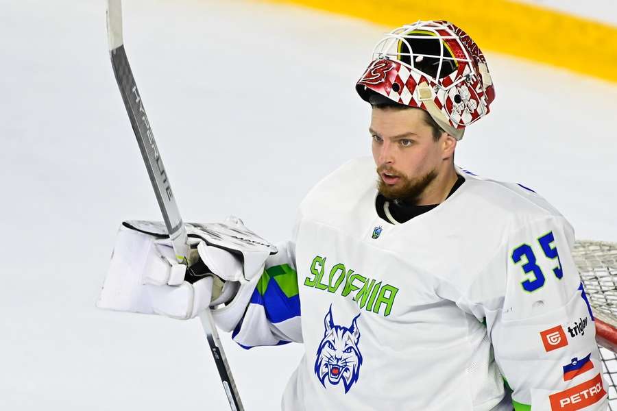 Luka Gracnar - der Goalie des EV Landshut zeigte eine bärenstarke Leistung gegen Kanada