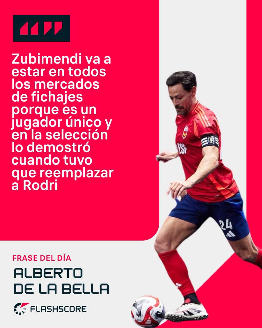 De la Bella, sobre Zubimendi De la Bella, sobre Zubimendi