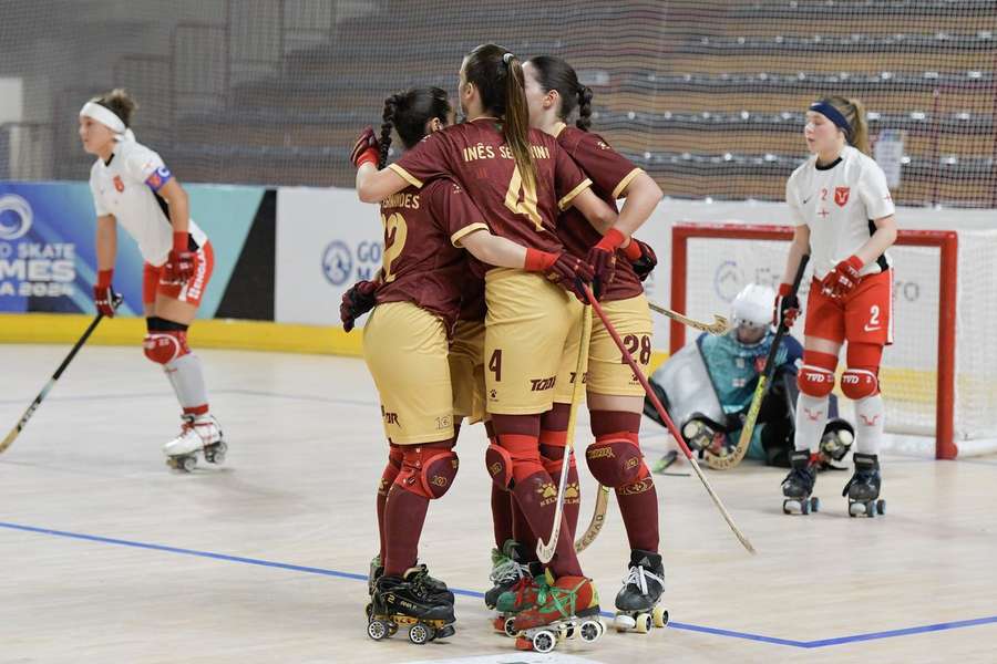 A festa das jogadoras portuguesas