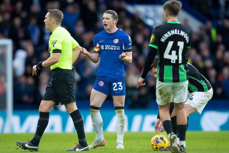 Gallagher was sent off for Chelsea
