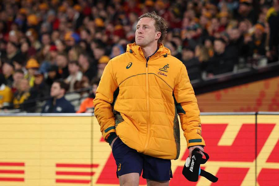 Harry Potter looks on during the Wallabies' second test against the British & Irish Lions.