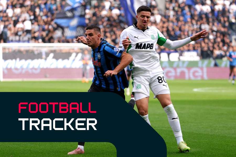 Atalanta and Sassuolo in action Atalanta and Sassuolo in action