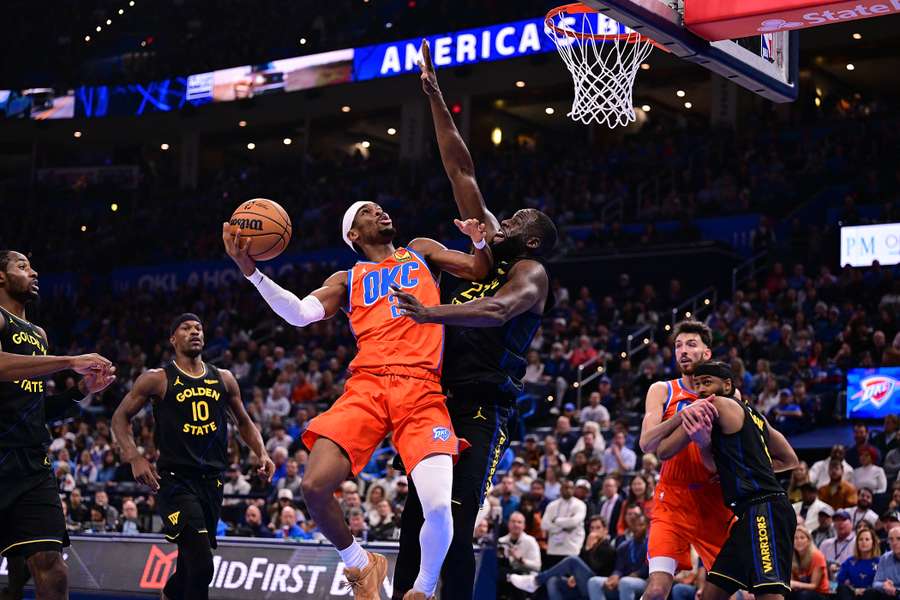 Shai Gilgeous-Alexander ce mardi contre les Golden State Warriors. Shai Gilgeous-Alexander ce mardi contre les Golden State Warriors.