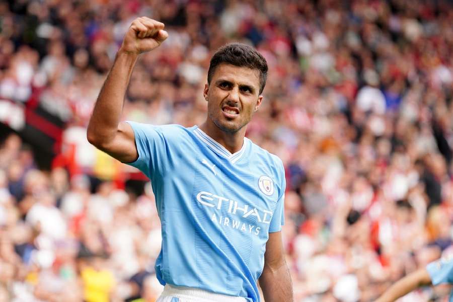 Rodri celebrates his late winner