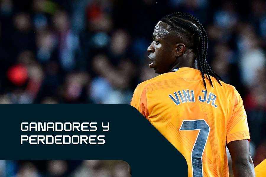 Vinicius, expulsado en Valencia.