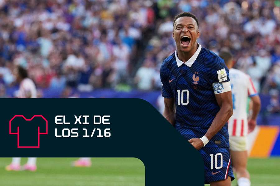 Mbappé celebra un gol Mbappé celebra un gol