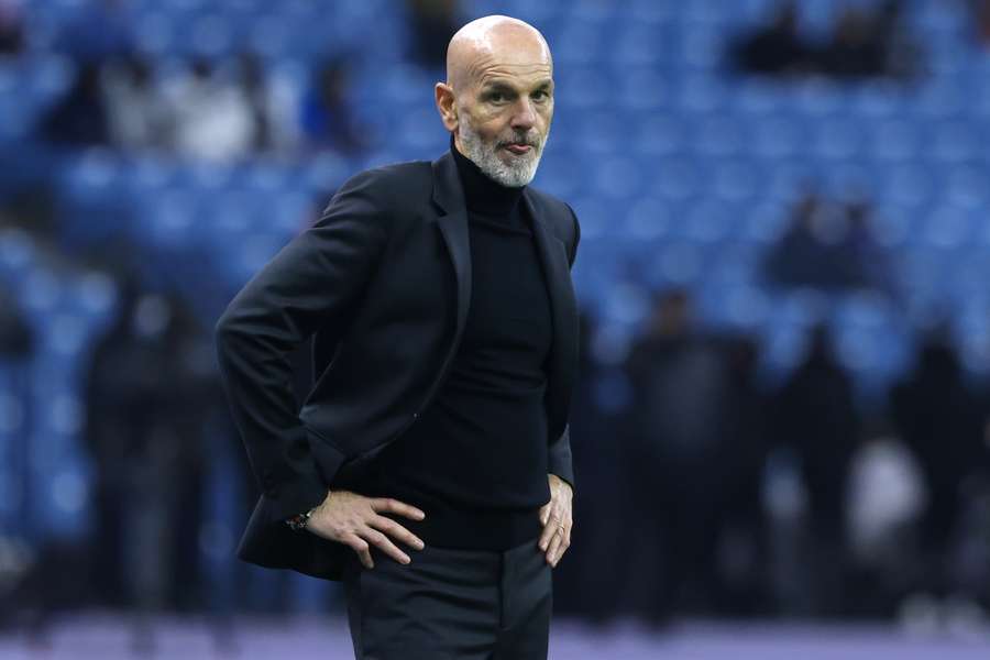 Stefano Pioli lors de la finale de la Supercoppa.