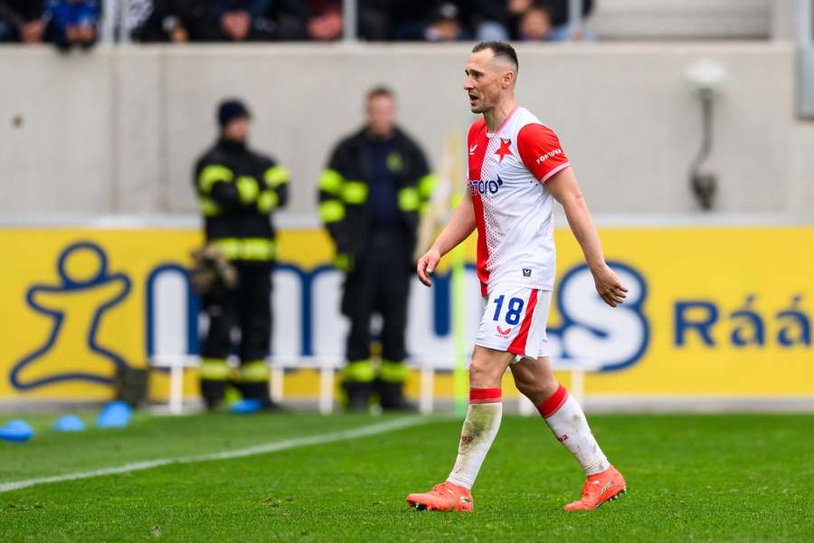 Jan Bořil nedohrál kvůli vyloučení utkání v Hradci Králové.