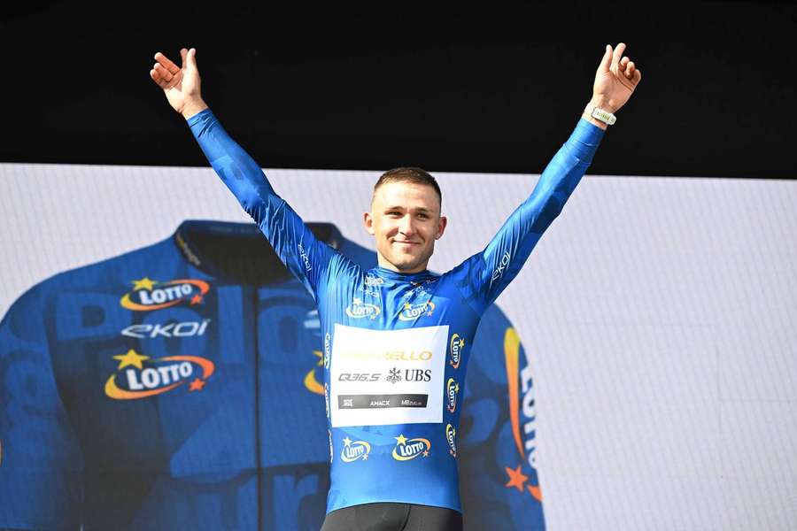Kamil Małecki na podium Tour de Pologne