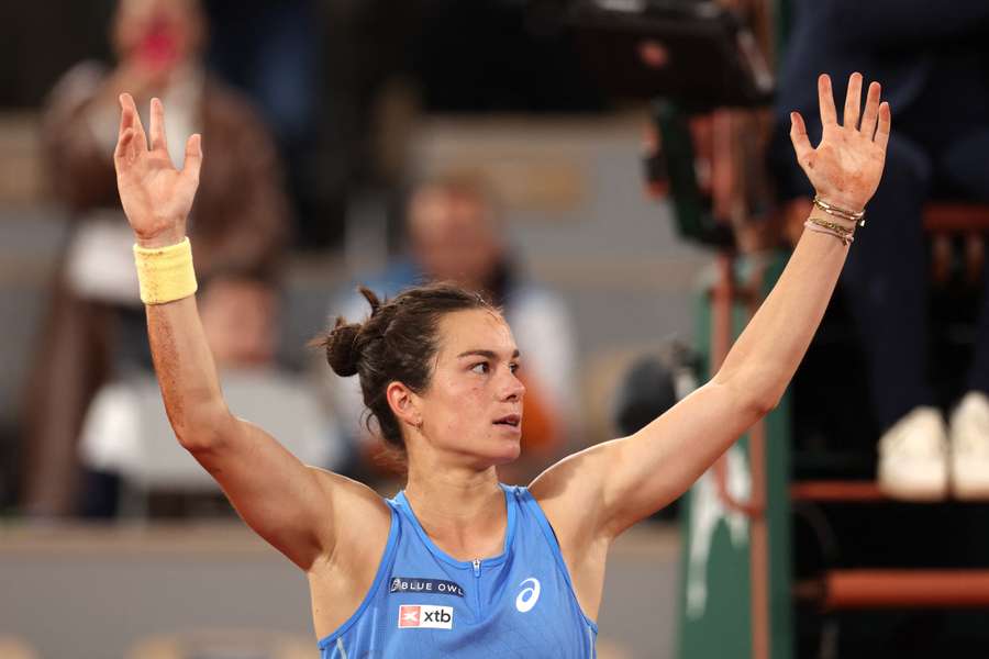Loïs Boisson après sa victoire contre Andreeva.