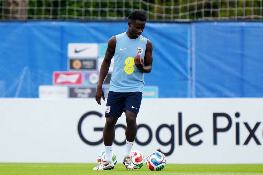 Bukayo Saka trains at Palm Beach Gardens, Florida Bukayo Saka trains at Palm Beach Gardens, Florida